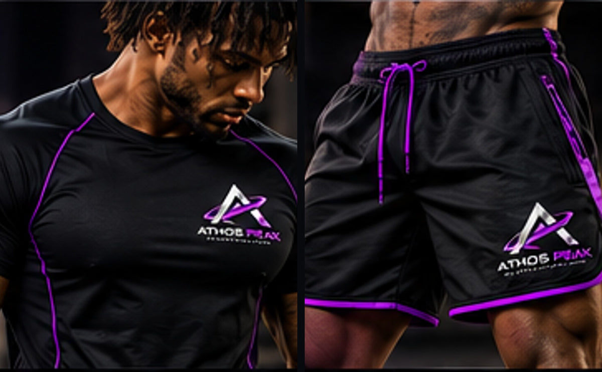 Athos Peak Men's Training Duo Bundle: Performance Tee and Training Shorts